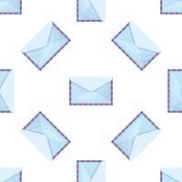 Seamless pattern with airmail envelopes representing communication and postal services vector