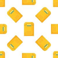 Yellow dental floss seamless pattern repeating on white background vector