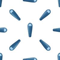 Blue sleeping bag seamless pattern on white background for textile and wallpaper design vector