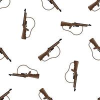 Hunting rifle seamless pattern on white background vector