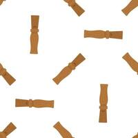 Wooden duck call seamless pattern on white background for hunters vector