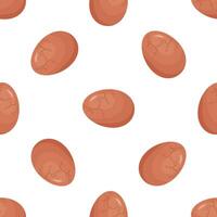 Cracked eggs seamless pattern repeating on white background vector