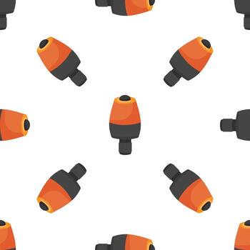 Bicycle light repeating pattern on white background vector