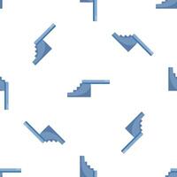 Seamless pattern of blue diving boards extending over white background vector