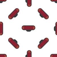 Bicycle rear light seamless pattern on white background vector