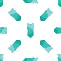 Turquoise rhythmic gymnastics leotard seamless pattern on white background vector
