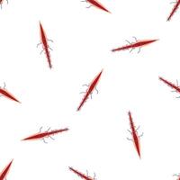 Surgical wound showing sutures with red scar tissue seamless pattern on white background vector