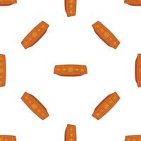 Seamless pattern of stroopwafels rotating on white background vector