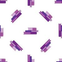 Seamless pattern with purple books forming stacks for education and reading vector