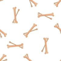 Seamless pattern with crossed bones creating a spooky and playful design vector