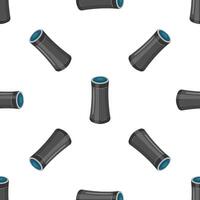 Smart speaker seamless pattern showing modern technology for listening to music vector