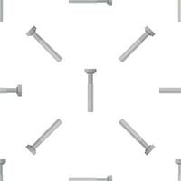 Seamless pattern of realistic metal bolt with external thread creating a visually appealing design vector