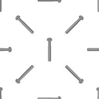 Carriage bolts seamless pattern on white background, representing construction and diy projects vector