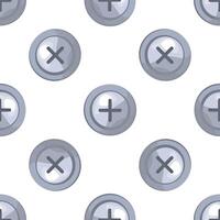 Seamless pattern of plus and minus signs representing addition and subtraction operations vector