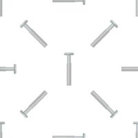Seamless pattern of carriage bolts rotating on white background vector