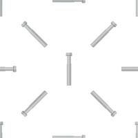 Seamless pattern with realistic metal bolt on white background vector