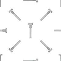 Seamless pattern of realistic metal bolts securing and fastening objects vector