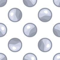 Seamless pattern of glossy grey spheres creating a stylish backdrop vector