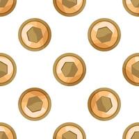 Seamless pattern of round screw heads creating an industrial background vector