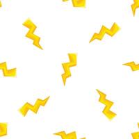 Seamless lightning bolt pattern on white background vector