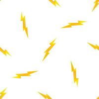 Seamless lightning bolt pattern on white background vector