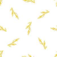 Lightning bolt striking with seamless pattern on white background vector