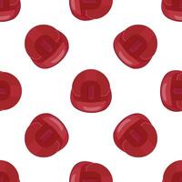 Red welding helmets seamless pattern on white background vector