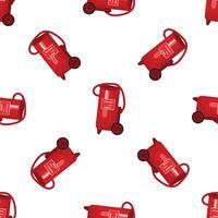 Fire extinguisher seamless pattern on white background, ensuring workplace safety vector
