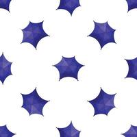 Seamless pattern with blue umbrellas covering white background vector