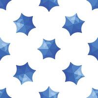 Blue parasols creating a seamless summer pattern on white background vector