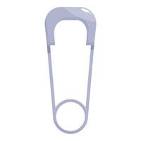 Closed safety pin securing fabric on white background vector