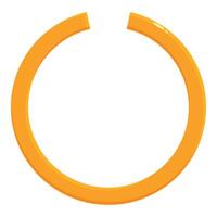 Golden bracelet depicting unconnected circle symbolizing incompleteness vector
