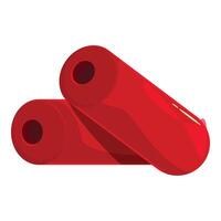Two red licorice candy sticks lying on top of each other vector
