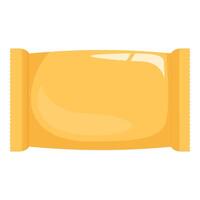 Golden sachet packaging displaying product freshness and quality vector