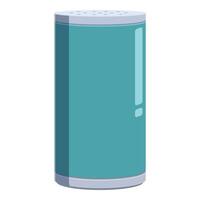 Smart speaker standing on white background with light reflection vector