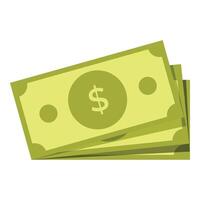 Stack of dollar bills representing savings and investment vector