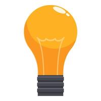 Bright idea shining light bulb symbolizing innovation and creativity vector