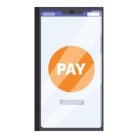 Smartphone showing online payment system interface with loading bar vector