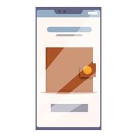 Mobile banking app showing digital wallet for cashless transactions vector
