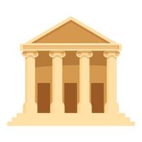 Majestic parthenon style building evoking ancient greek architecture vector