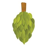 Green bath broom hanging and drying, ready for sauna relaxation vector