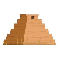 Mayan pyramid standing tall in the jungle sunlight, a symbol of ancient civilization vector