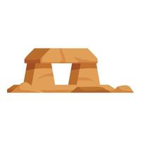 Dolmen representing portal tomb in prehistoric architecture vector