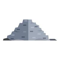 Big gray rock mountain with stone steps leading upwards vector