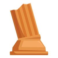 Broken antique column representing decline of ancient civilization vector
