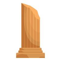Broken antique column representing ancient history and architecture vector