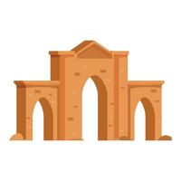 Ancient triumphal arch representing roman architecture standing majestically vector