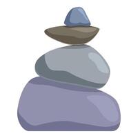 Stack of zen stones balancing, representing peace and mindfulness vector