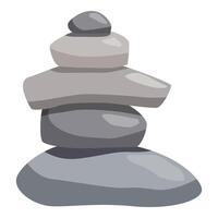 Stack of zen stones balancing on each other creating harmony and peace vector
