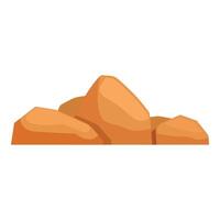 Group of rocks forming small mountain range in cartoon style vector